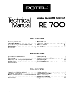 Rotel RE-700 - Technical manual 